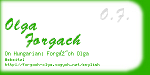 olga forgach business card